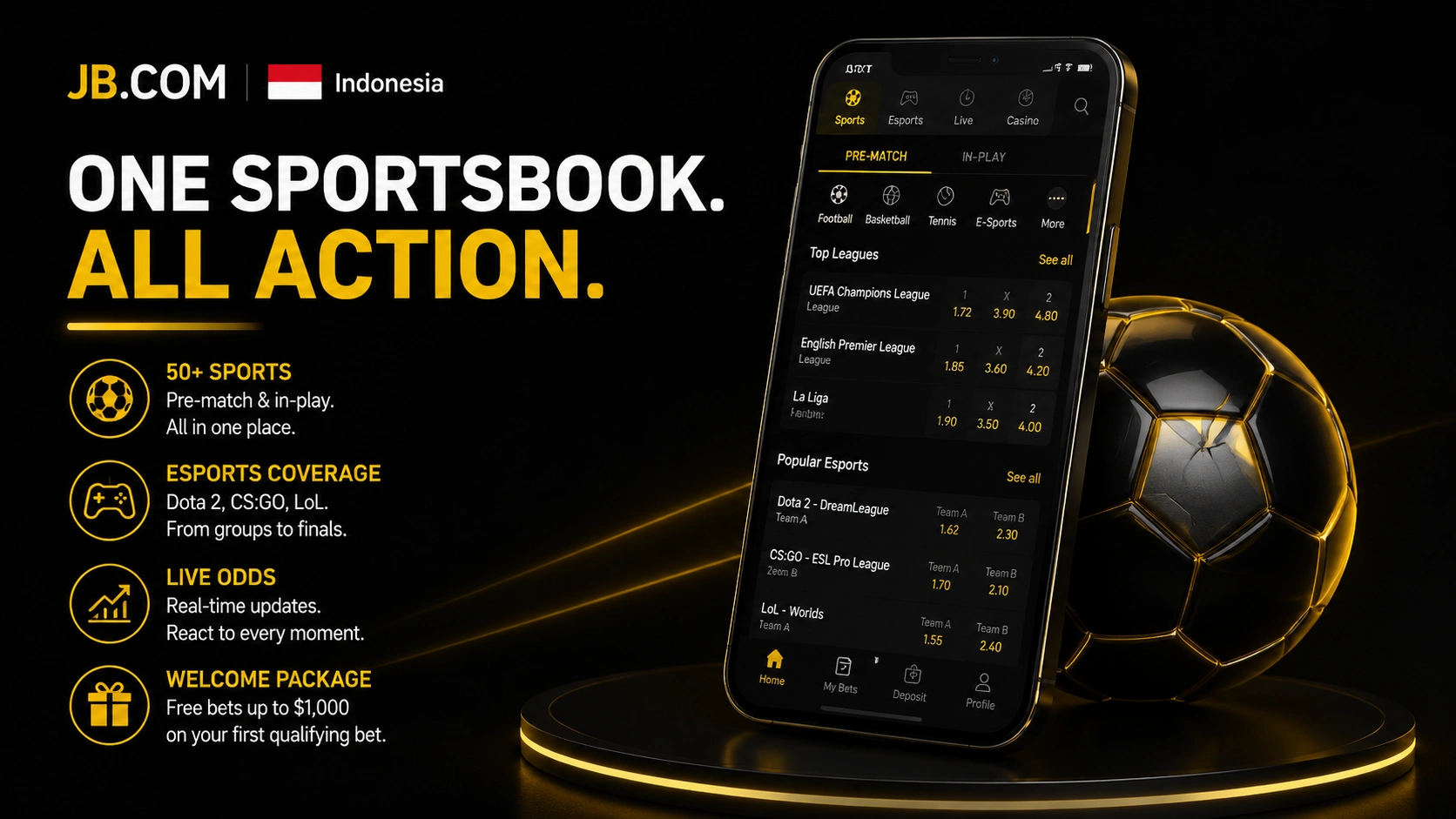 JB.COM Indonesia sportsbook esports mobile football live odds
